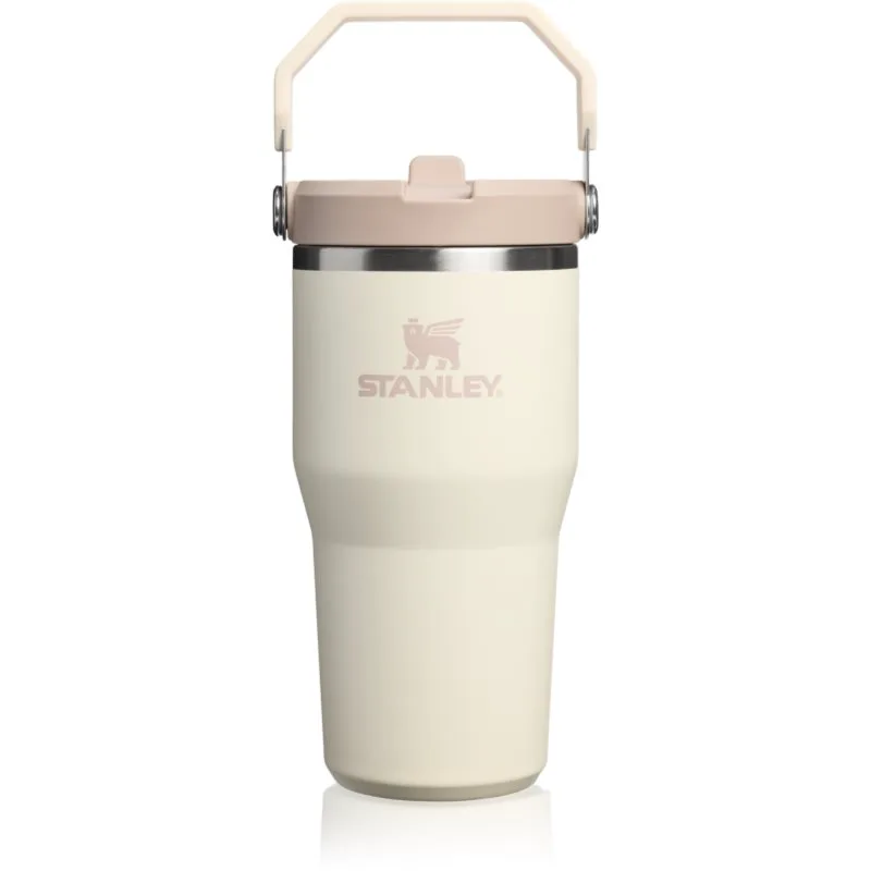 Stanley IceFlow™ Flip Straw 2.0 Tumbler θερμός από ανοξείδωτο ατσάλι Cream 590 ml