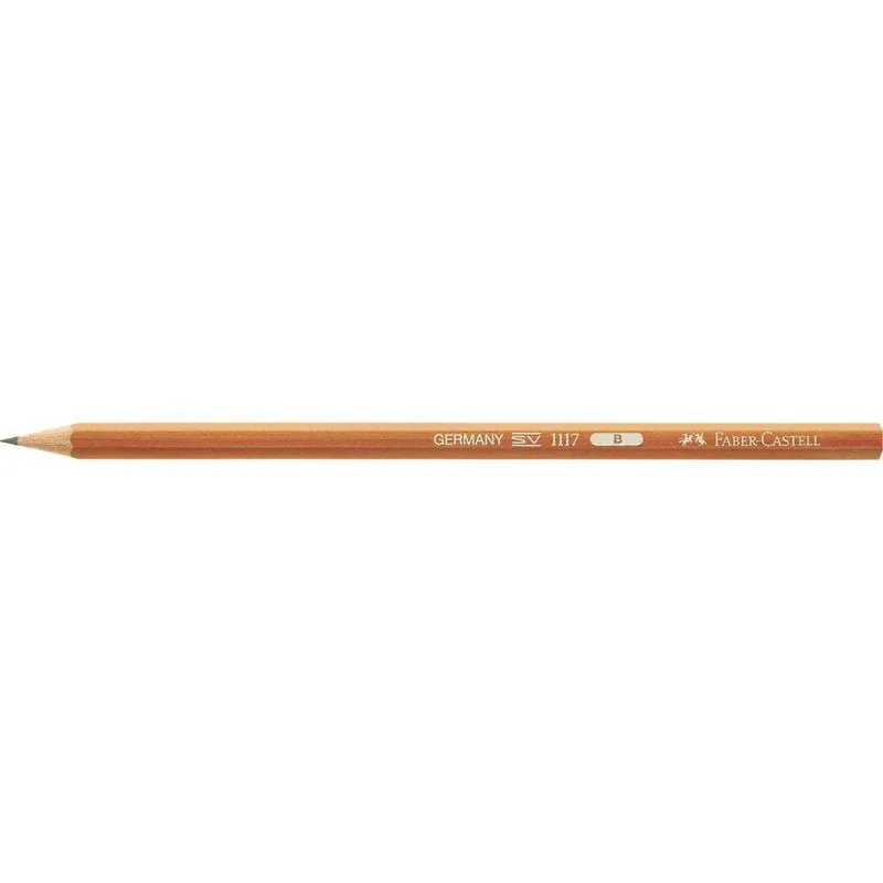111701 ΜΟΛΥΒΙ FABER CASTELL NATURAL B ΠΟΡΤΟΚΑΛΙ