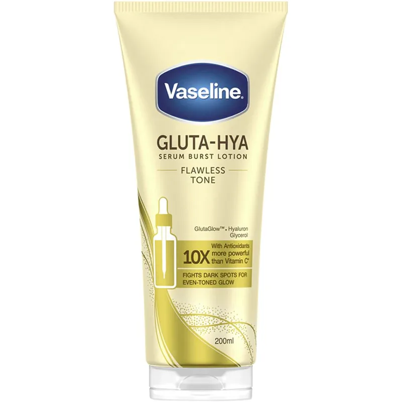 Vaseline Gluta-Hya Flawless Tone Burst Lotion Serum Ορός Σώματος που Χαρίζει στην Επιδερμίδα Ορατή Λάμψη & Συμβάλλει στην Επίτευξη Ομοιόμορφου Χρωματικού Τόνου 200ml