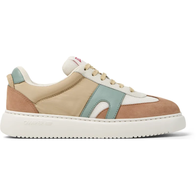 CAMPER Runner K21 Sorona® - Sneakers Για Γυναικεία - Λευκό,Μπεζ,Πράσινο, Μέγεθος 40, Cotton fabric
