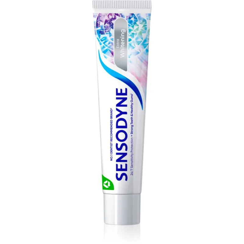 Sensodyne Extra Whitening λευκαντική οδοντόκρεμα με φθόριο για ευαίσθητα δόντια 75 ml