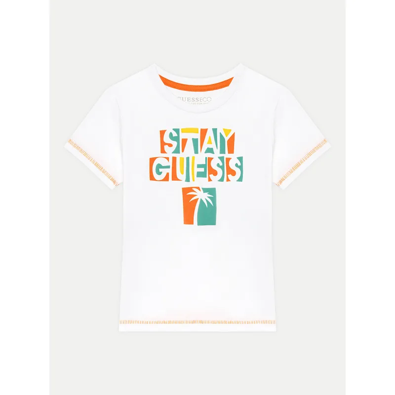 Guess T-Shirt N5GI15 K8HM4 Λευκό Regular Fit