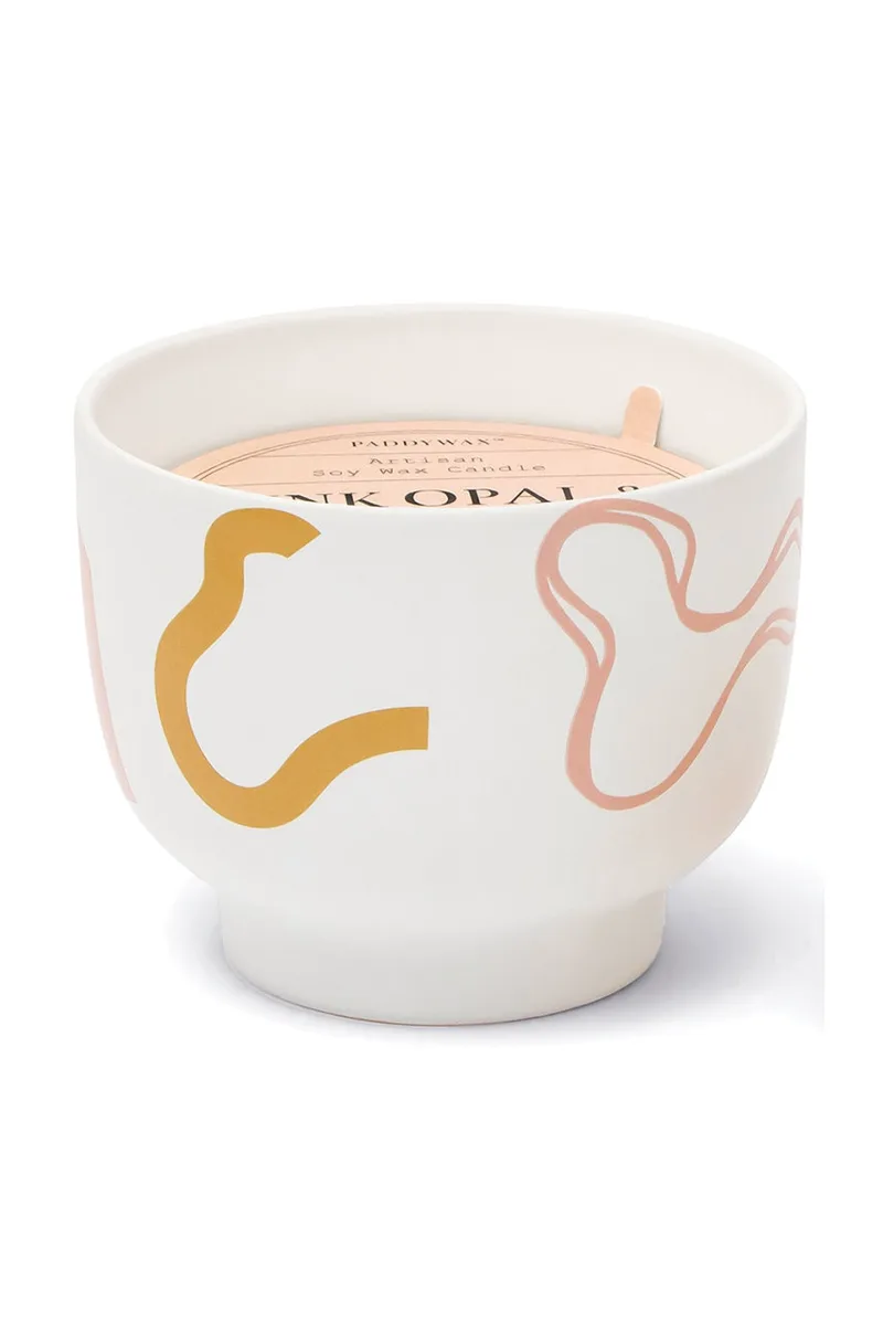 Paddywax Αρωματικό κερί σόγιας Ροζ Opal & Persimmon 340g