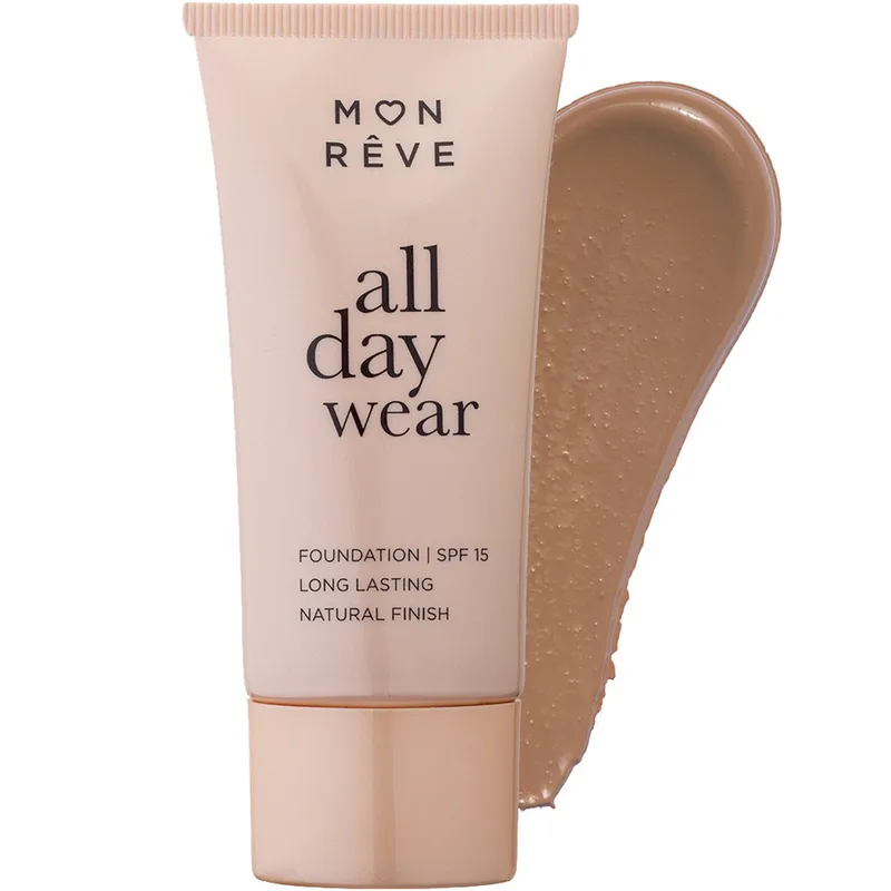 Mon Reve All Day Wear Matte Foundation Spf15 with Medium to High Coverage Foundation για Μέτρια προς Υψηλή Κάλυψη & Φυσικό Ματ Αποτέλεσμα 35ml - 107