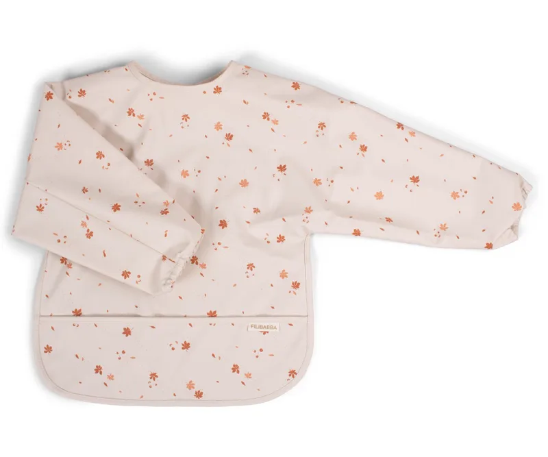 Filibabba Bib With Sleeves - Chestnuts