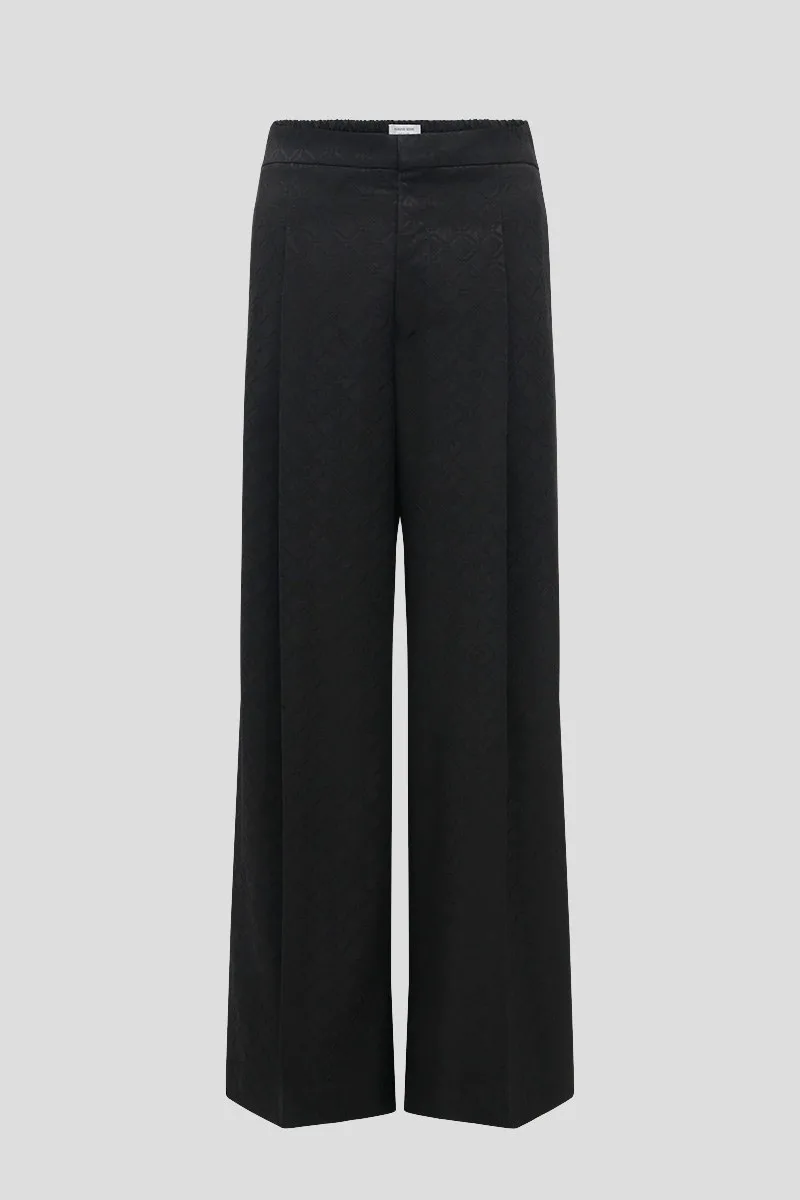 MARINE SERRE Ανδρικό Μαύρο Moon Diamant Jacquard Wide Leg Pants