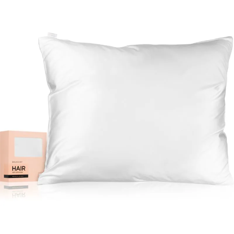 BrushArt Hair Satin pillowcase μαξιλαροθήκη σατέν White 50x60 εκ