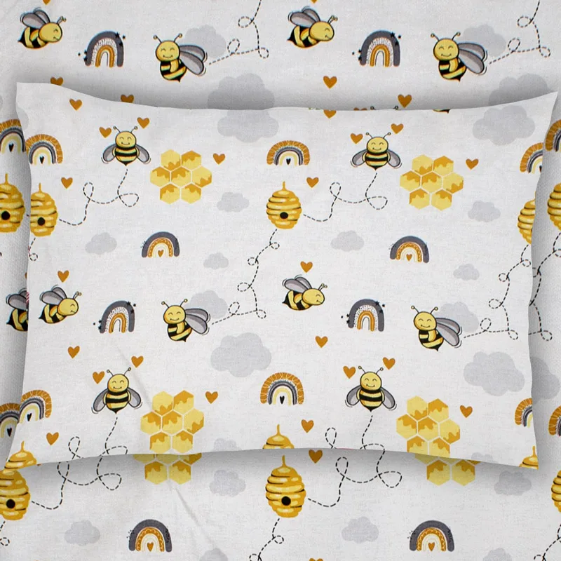 Βρεφική Μαξιλαροθήκη 35x45 Dimcol Honey Bee 545 Yellow 35x45