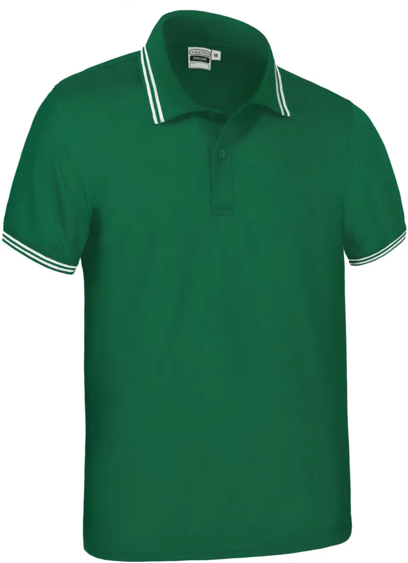 Κοντομάνικο Polo Shirt JAGUAR Valento POVAJAGKB Kelly Green-White