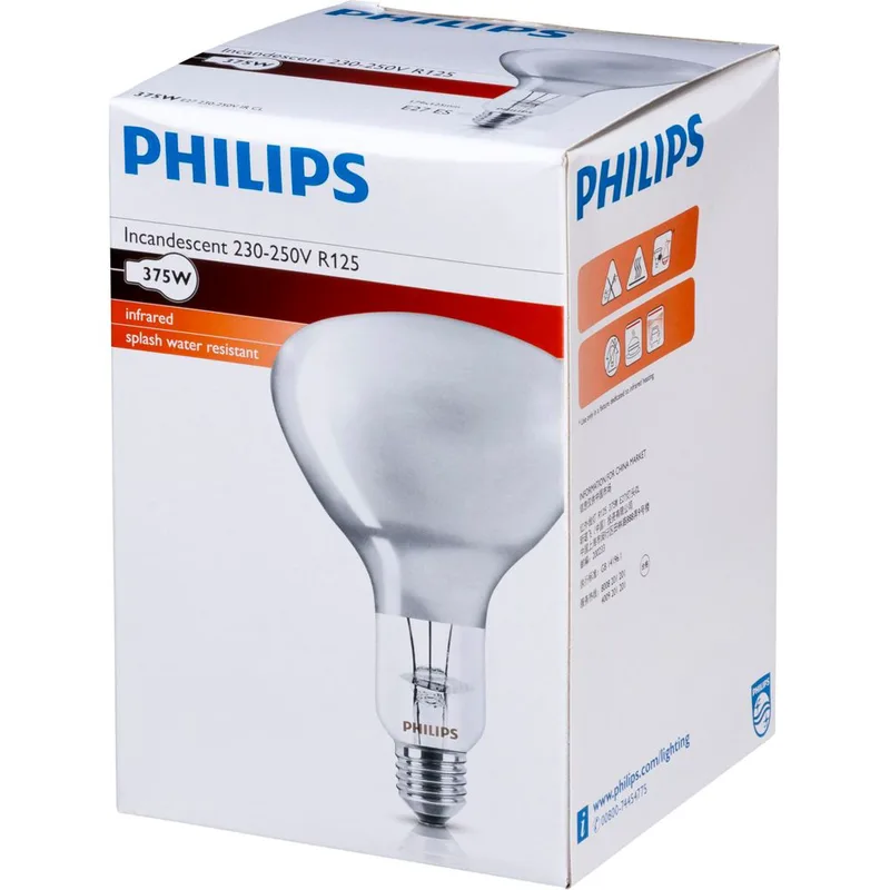 Philips Infrared Lamp BR125 IR 375W E27