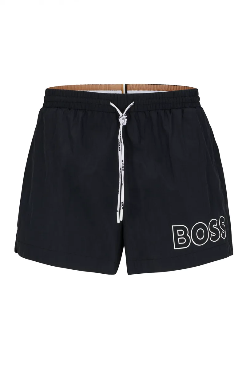 BOSS BEACHWEAR ΜΑΓΙΩ MOONEYE QUICK DRY ΜΑΥΡΟ