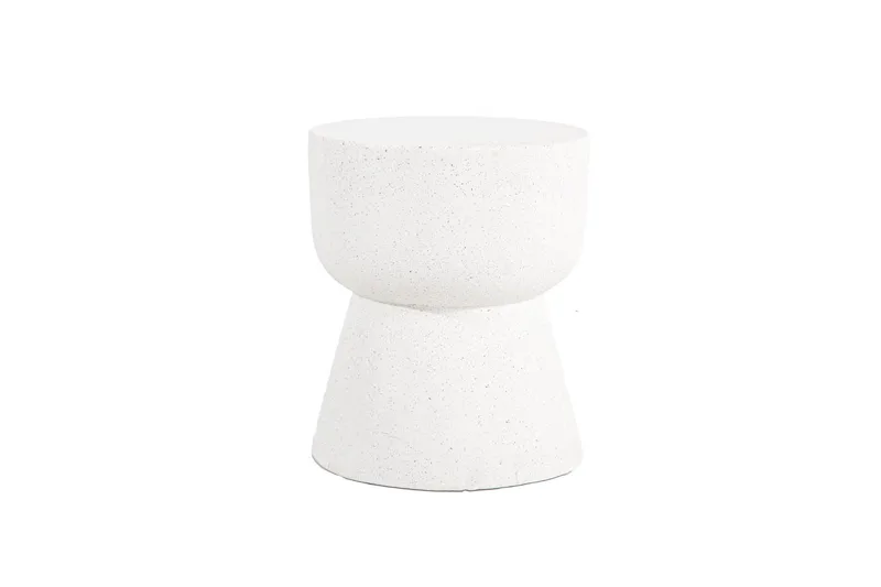 Σκαμπό Rieti Terazzo White Round (37x37x48) Soulworks 0800045