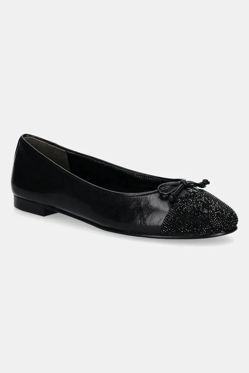 Δερμάτινες μπαλαρίνες Tory Burch Cap-Toe Pave Ballet