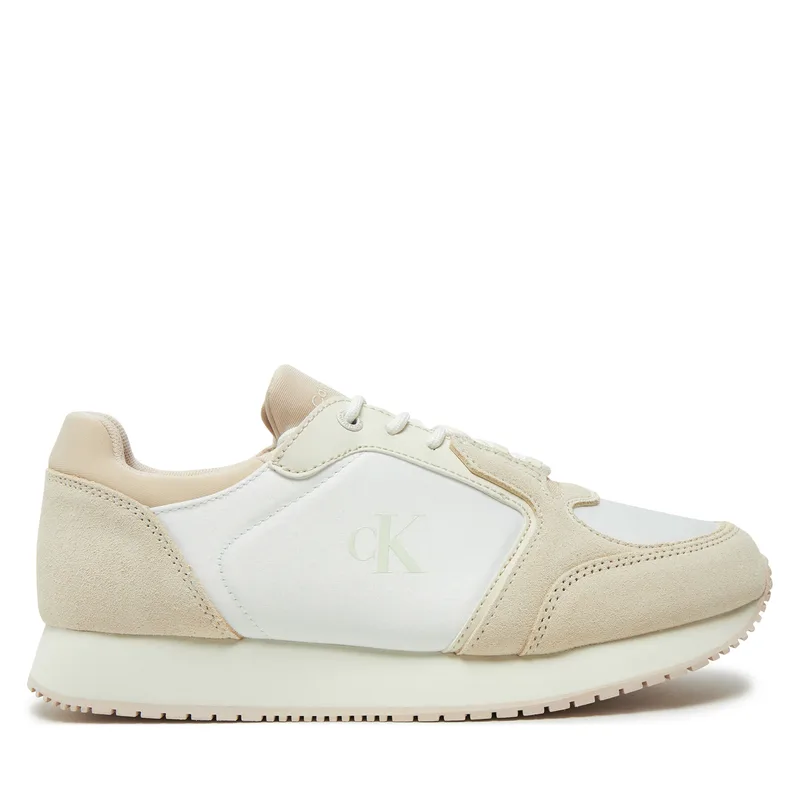 Αθλητικά Calvin Klein Jeans Runner Laceup Low Mg Media YW0YW01644 Εκρού