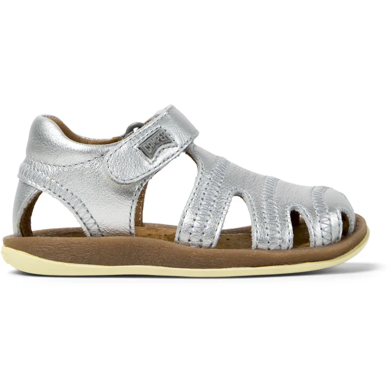 CAMPER Bicho - Πέδιλα Για Παιδιά - Γκρι, Μέγεθος 23, Smooth leather