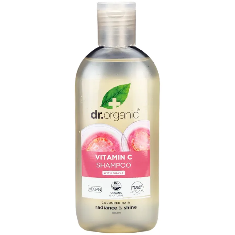 Dr Organic Vitamin C Shampoo with Guava Σαμπουάν για Όγκο & Λάμψη Ιδανικό για Βαμμένα Μαλλιά 265ml