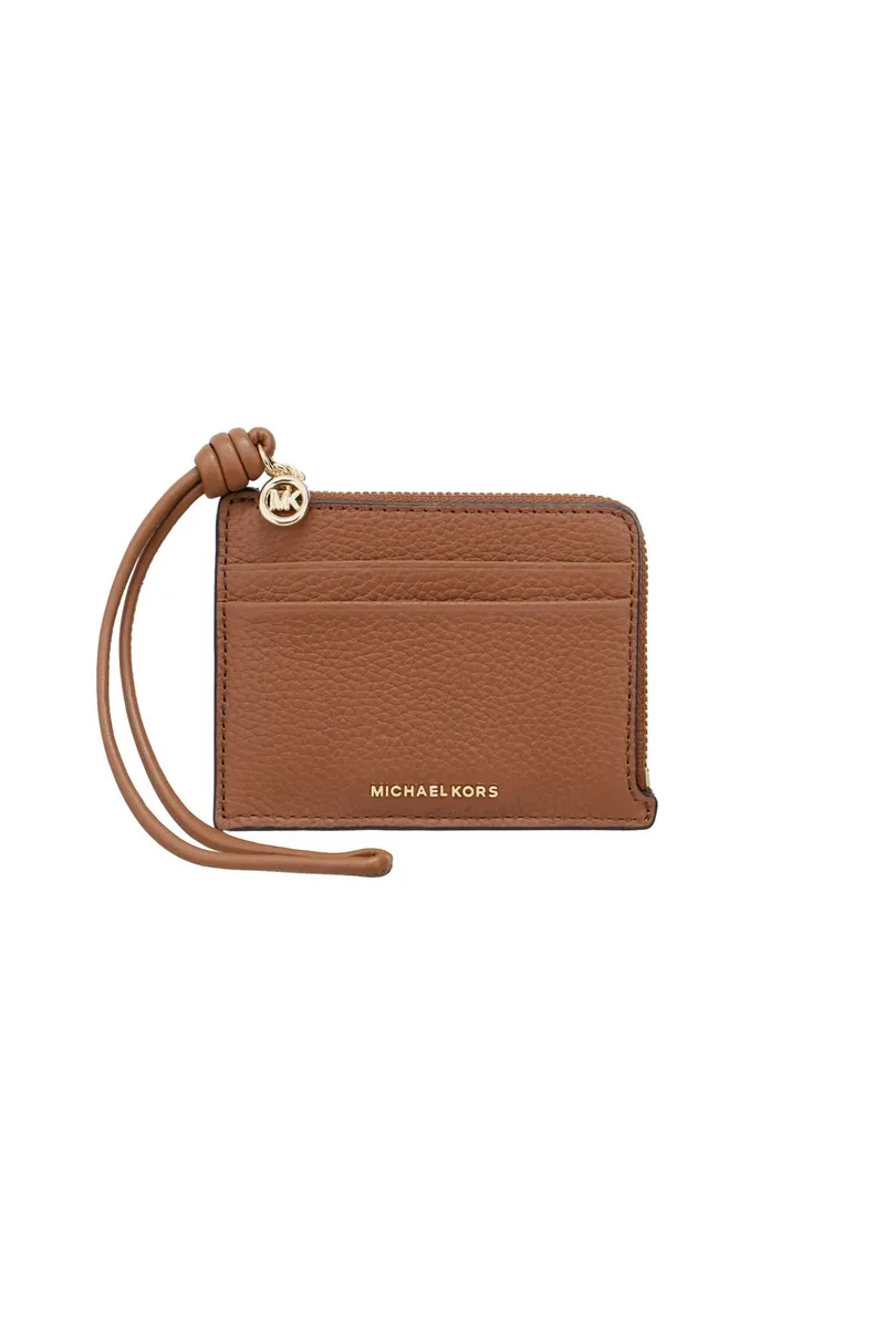 Michael Kors γυναικεία δερμάτινη θήκη για κάρτες "Jet Set Small" - 32S6GJ6W1L Καφέ