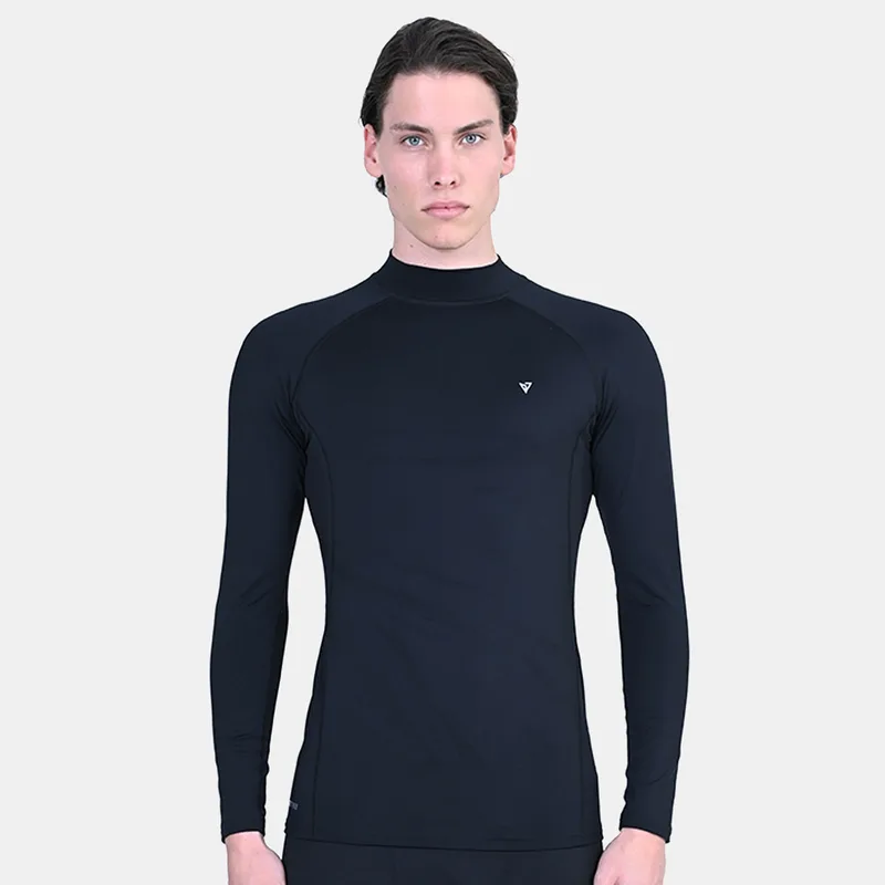 MAGNETIC NORTH MEN'S HEAT COMPRESSION MOCK BASE LAYER TOP ΜΑΥΡΟ