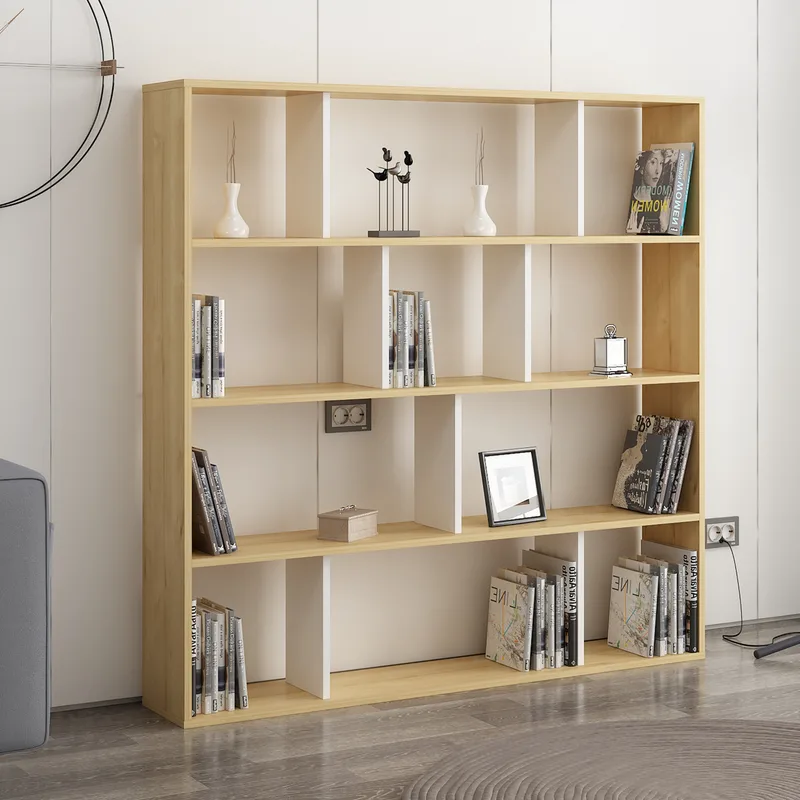 Βιβλιοθήκη Hodbi - Oak, White 935Cmn1107 (145,2x145x25)