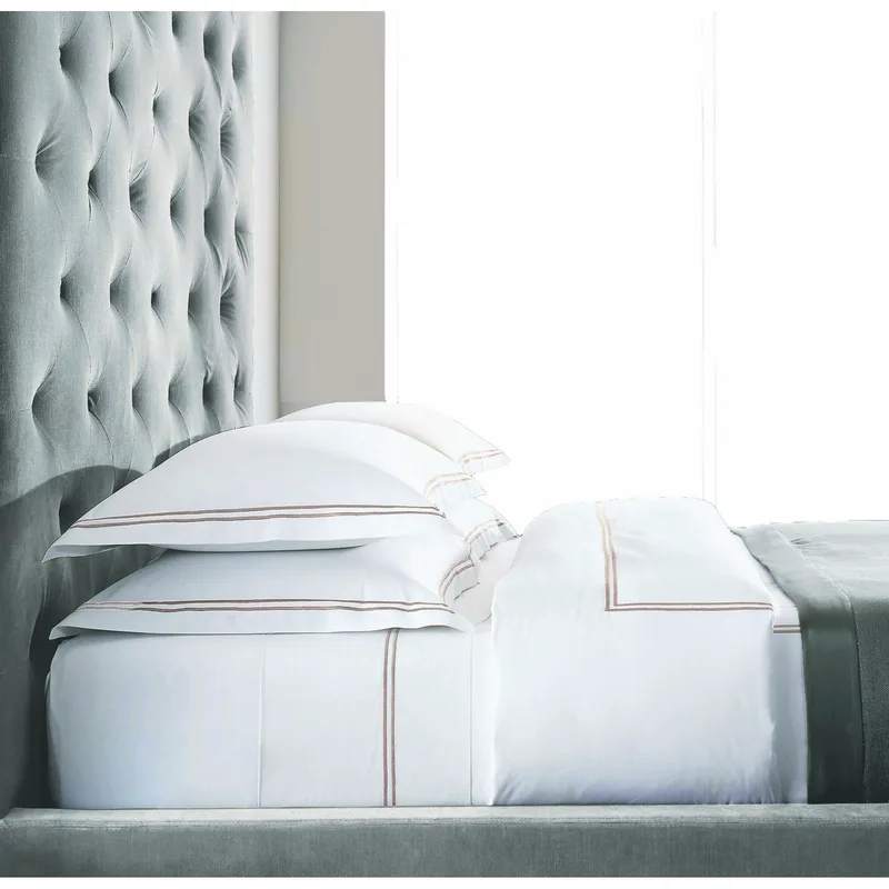 Σετ Σεντόνια Υπέρδιπλα 4 Τεμαχίων Makis Tselios Bar11 White 240x270