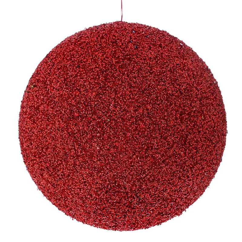 Χριστουγεννιάτικη Μπάλα Polyfoam Glitter Κόκκινη 25εκ. iliadis 83552 (Σετ 2 Τεμάχια) (Χρώμα: Κόκκινο, Υλικό: Polyfoam) - Iliadis - il_83552