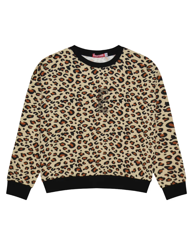 Μπλούζα φούτερ animal print λεοπάρ για κορίτσι - ΕΜΠΡΙΜΕ 16-123205-5