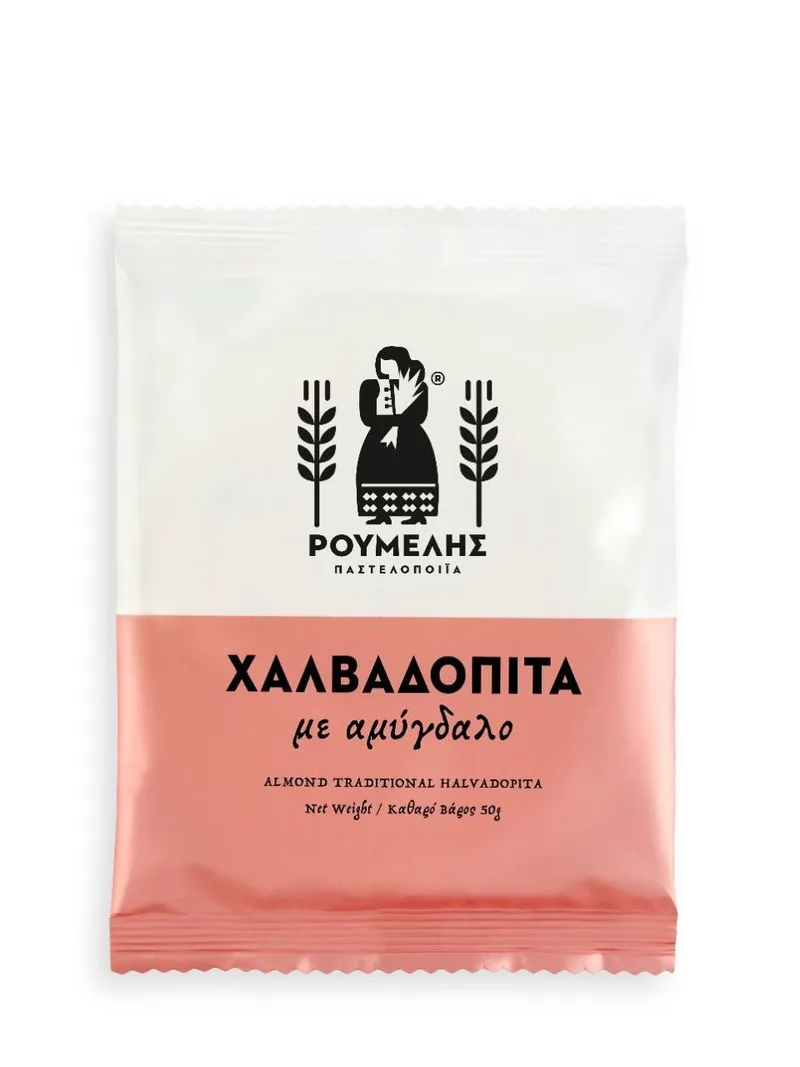 Παραδοσιακή χαλβαδόπιτα με αμύγδαλο, Φθιώτιδας "Ρούμελης" 50g >