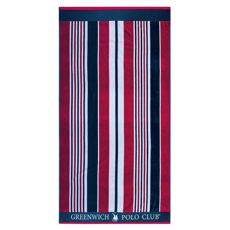 Πετσέτα Θαλάσσης (90x180) Greenwich Polo Club 3632 Red/Blue