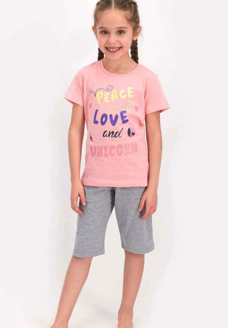 Πιτζάμα παιδική Rolypoly Peace Love RP1811-Κοραλί
