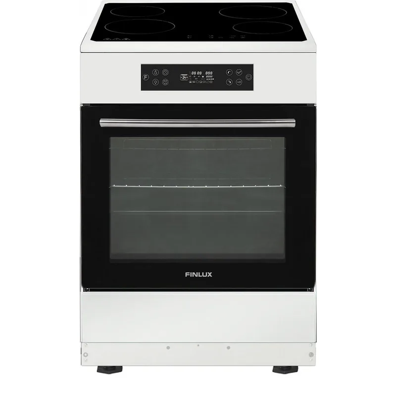 Finlux FCC 7011 WH Ελεύθερη Κουζίνα 70lt, με Κεραμικές Εστίες, Π60εκ, Α, Λευκό FCC 7011 WH