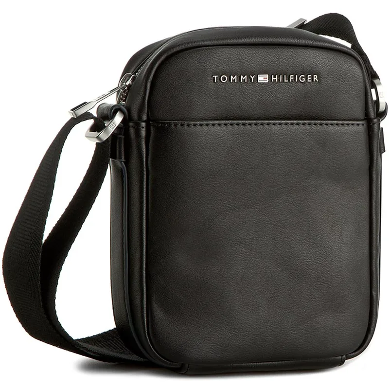 Τσαντάκι Tommy Hilfiger Th City Mini Reporter AM0AM01941 Μαύρο