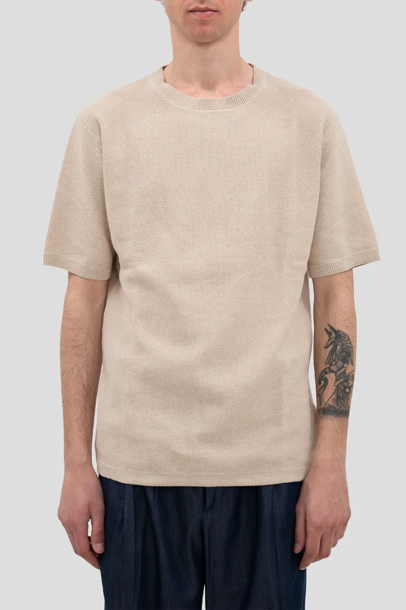 ASPESI Ανδρικό Μπεζ Cotton Knit T-shirt