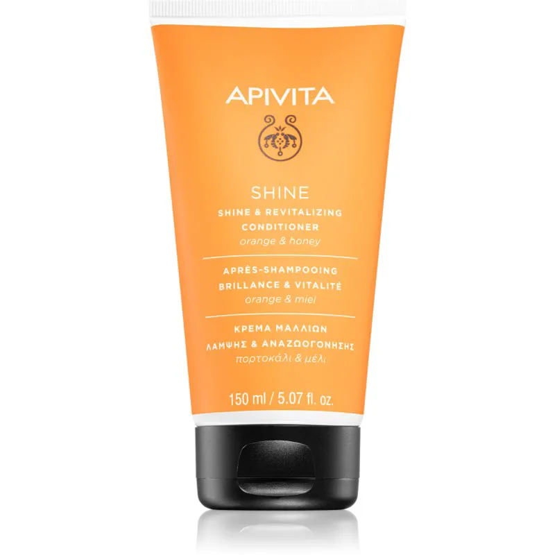 Apivita Shine Revitalizing Conditioner κοντίσιονερ αναζωογόνησης για αποκατάσταση της λάμψης των θαμπών μαλλιών 150 ml