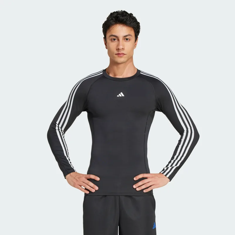 adidas Techfit Compression Training 3-Stripes Ανδρική Μπλούζα με Μακρύ Μανίκι (9000200515_1469)