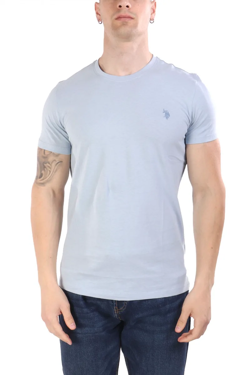 U.S.POLO ASSN T-SHIRT CREW NECK LOGO MICK ΣΙΕΛ