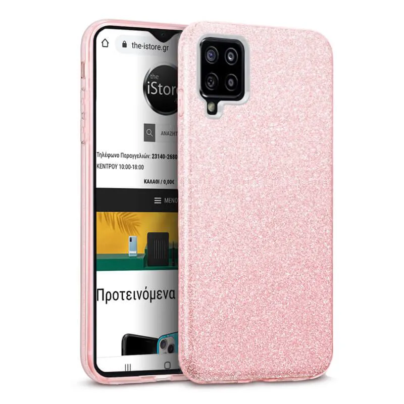Hybrid Strass Ροζ Case Samsung Galaxy M32