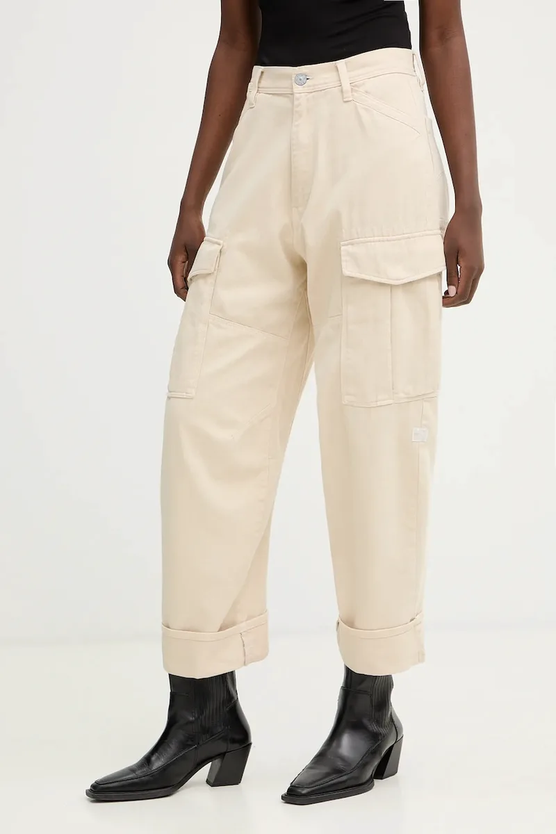 Βαμβακερό παντελόνι G-Star Cargo 3D boyfriend