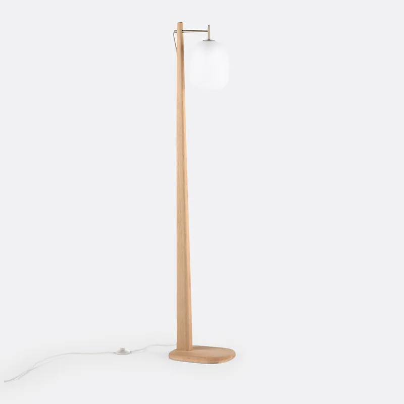 Επιδαπέδιο φωτιστικό από ξύλο δρυ Μ25xΠ31xΥ157cm