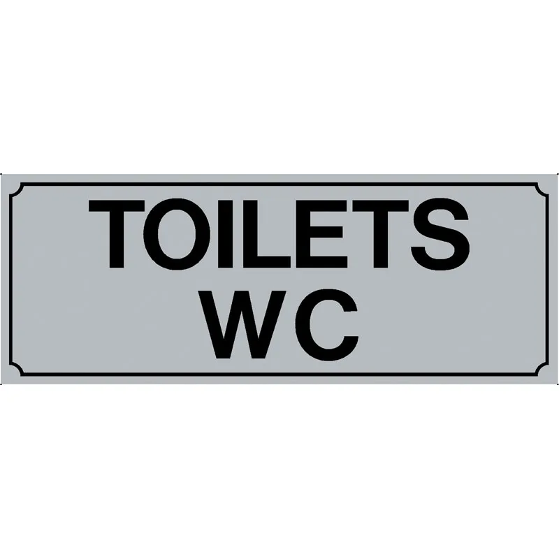 Πινακίδα Σήμανσης Toilets WC 75x200mm