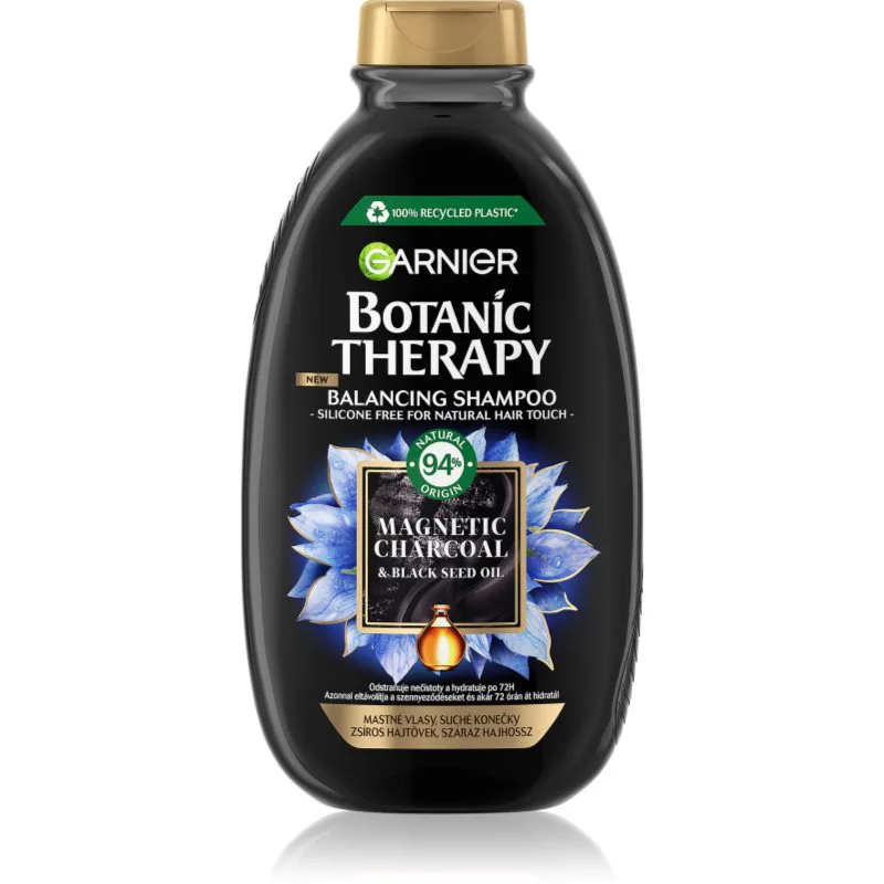 Garnier Botanic Therapy Magnetic Charcoal σαμπουάν για λιπαρό δέρμα του τριχωτού της κεφαλής και ξηρά άκρα 400 ml