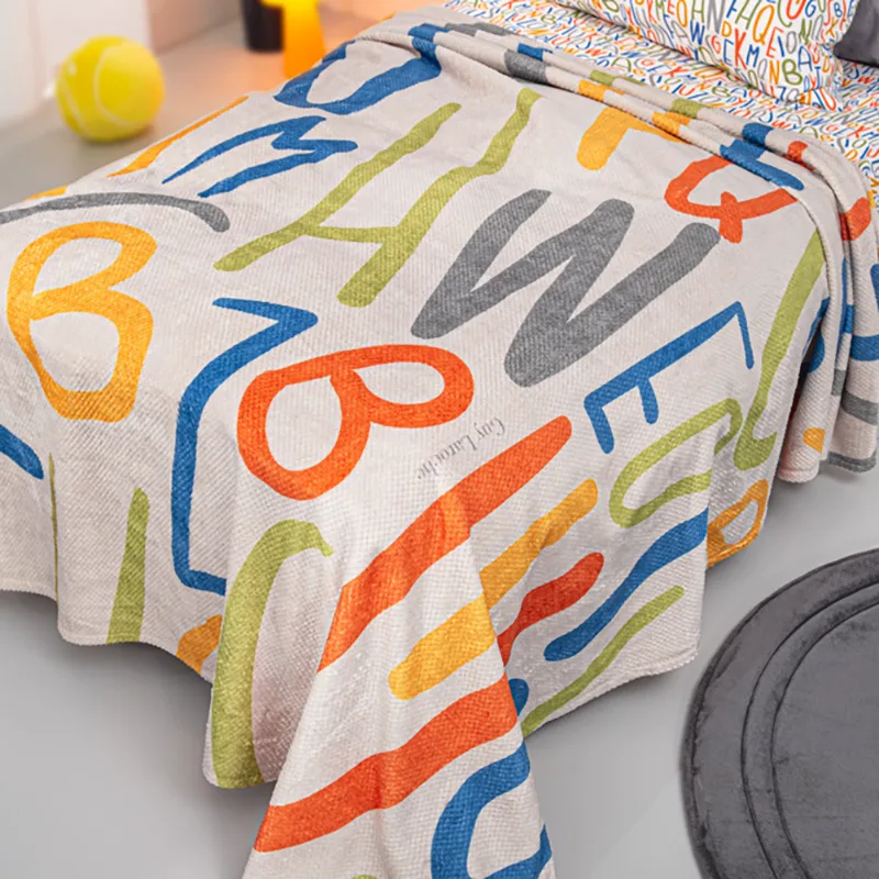 Κουβέρτα Fleece Μονή 160X220 Guy Laroche Ultra Soft Letters Multi (160x220)