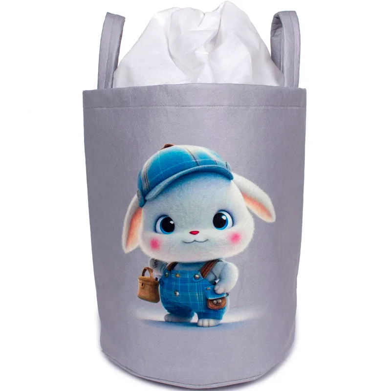 Καλάθι Αποθήκευσης Φ50x45 Dimcol Cap Bunny 38 Grey