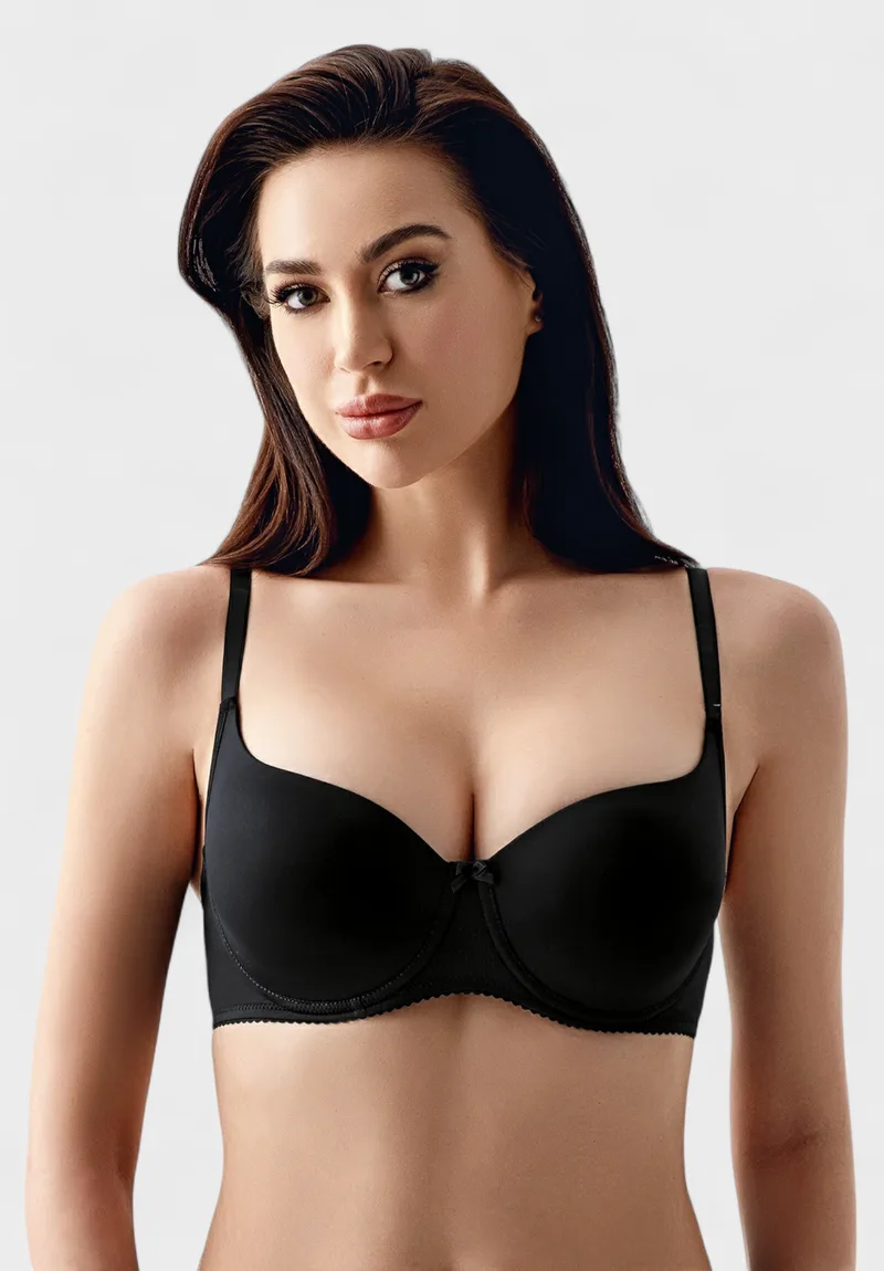 Σουτιέν μαλακό Cup χωρίς ενίσχυση New Bra Lingerie Μαύρο NB7110-1-Μαύρο