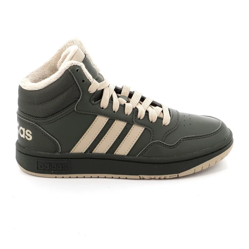 Παιδικό Αθλητικό Μποτάκι για Αγόρι Adidas Hoops Mid 3.0 K Χρώματος Χακί IH7895