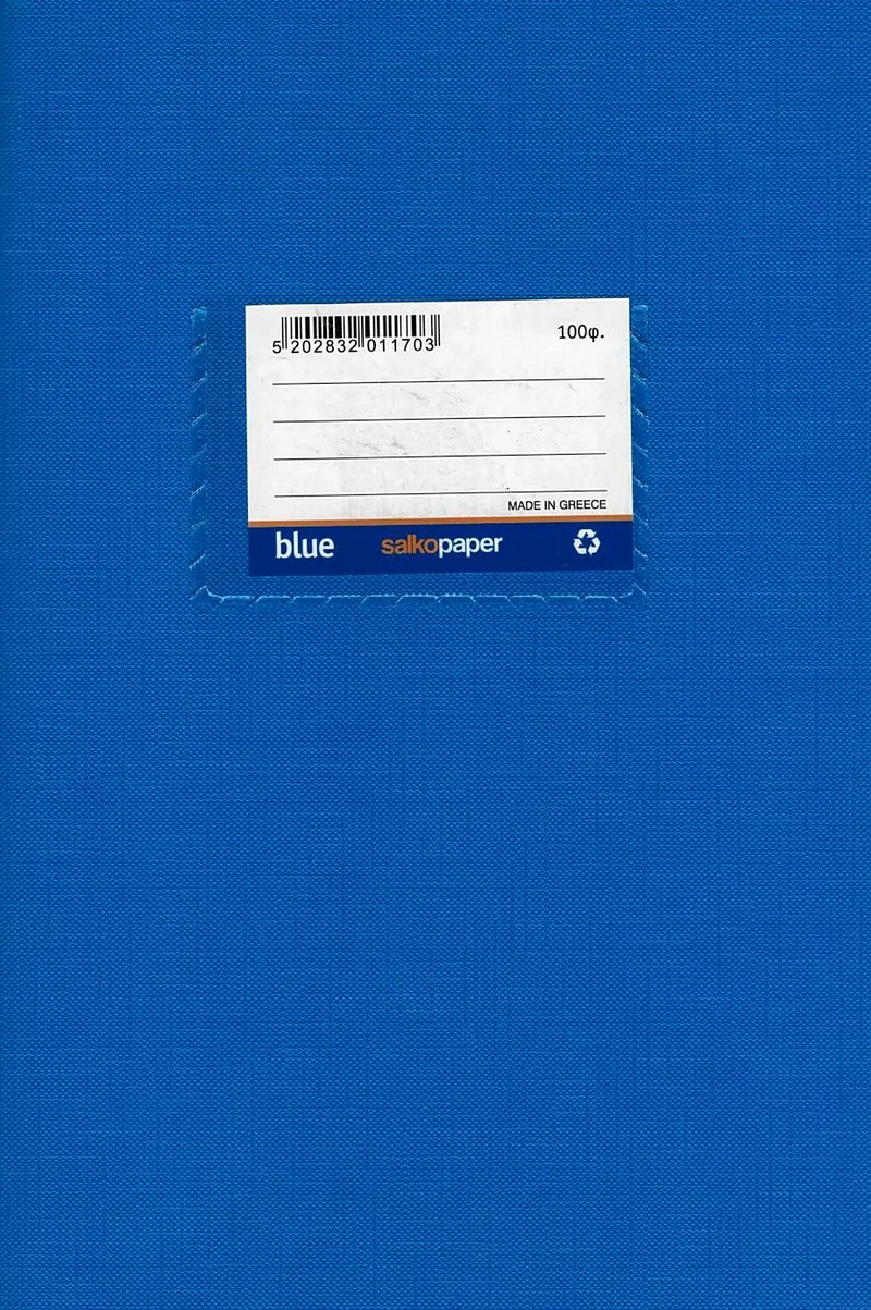 Τετράδιο καρφίτσα ριγέ Salko Blue 100 φύλλα 17x25 - Μπλε