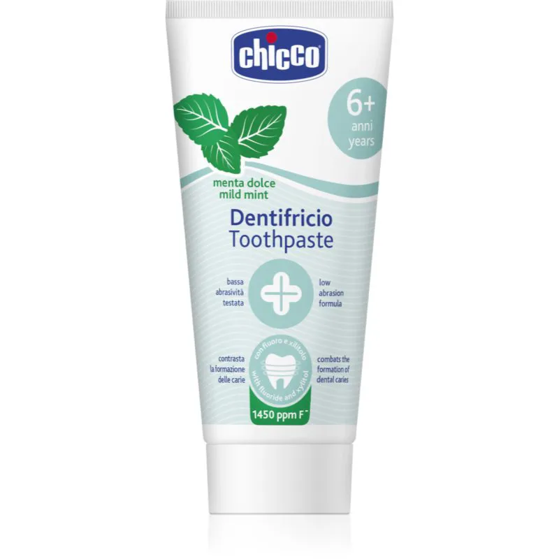 Chicco Toothpaste Mild Mint παιδική οδοντόκρεμα 6+ χρονών 1 τμχ