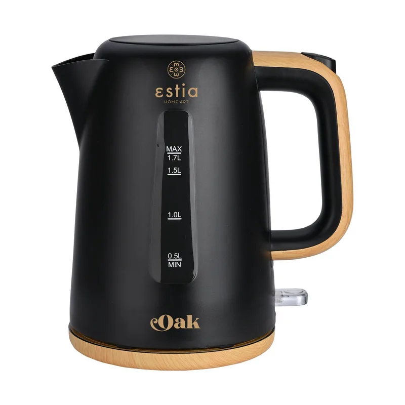 Estia Βραστήρας Oak Πλαστικός 2200W 1.7Lt Μαύρος