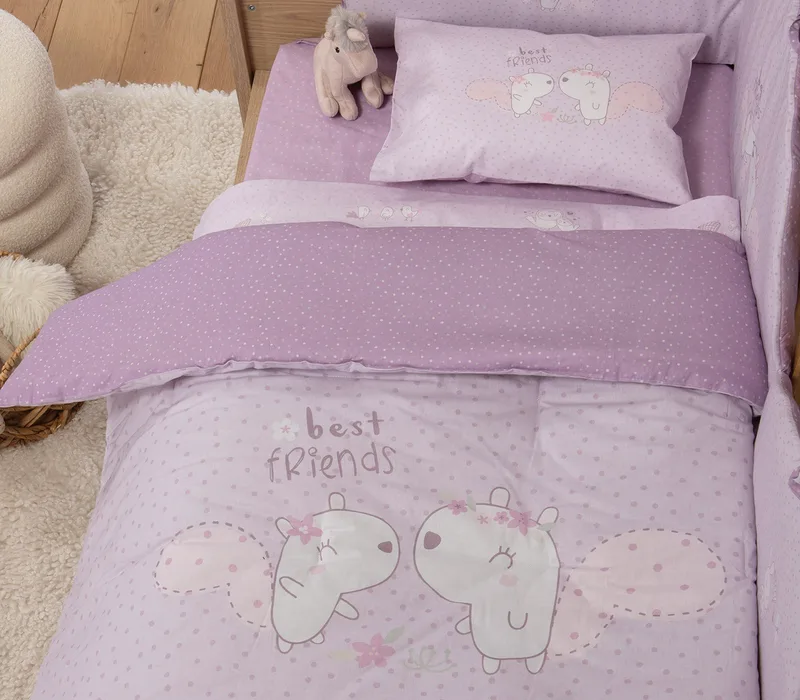 Βρεφικό Πάπλωμα Nef-Nef Best Friends Lilac 110x140