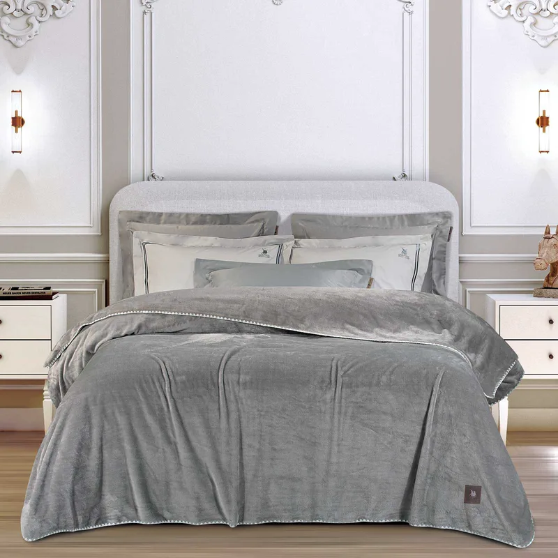 Κουβέρτα Fleece Υπέρδιπλη Greenwich Polo Club 4439 Grey 220x240