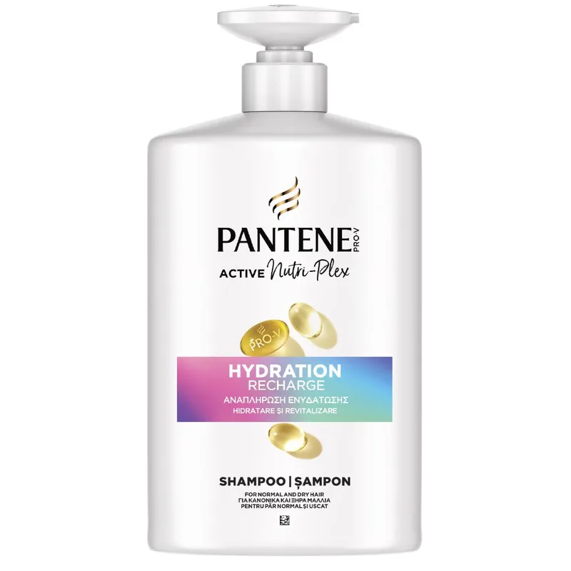 Pantene Pro-V Active Nutri-Plex Hydration Recharge For Normal & Dry Hair Shampoo Ενυδατικό Σαμπουάν για Κανονικά & Ξηρά Μαλλιά, με Αντλία 800ml